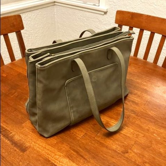 Universal Thread Bags Universal Thread Olive Green Faux Suede Tote